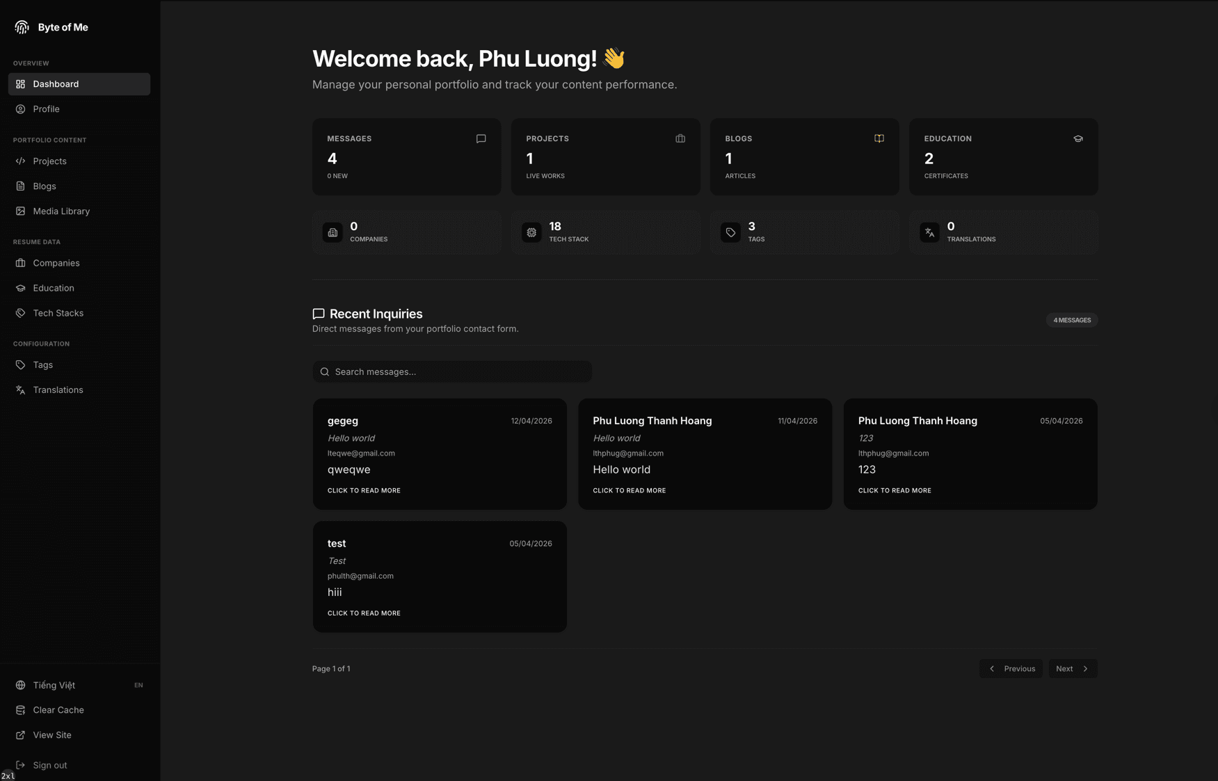 Building "Byte of Me": A Full-Stack Portfolio Platform with a Custom CMS
